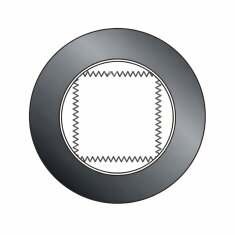 Wandrosette mit Feder Ø 130 mm, Farbe Schwarz