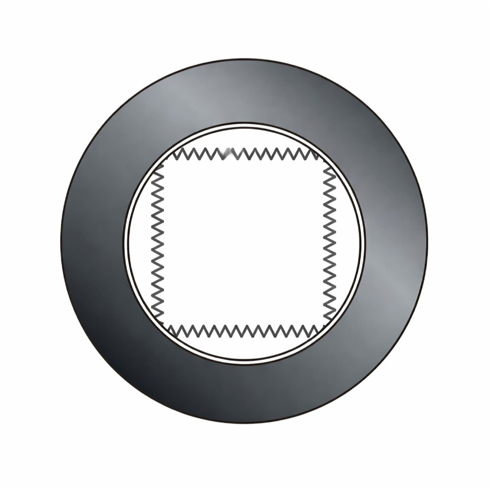 Wandrosette mit Feder Ø 130 mm, Farbe Schwarz