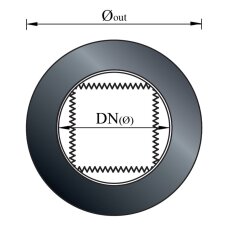 Wandrosette mit Feder Ø 200 mm, Farbe Schwarz