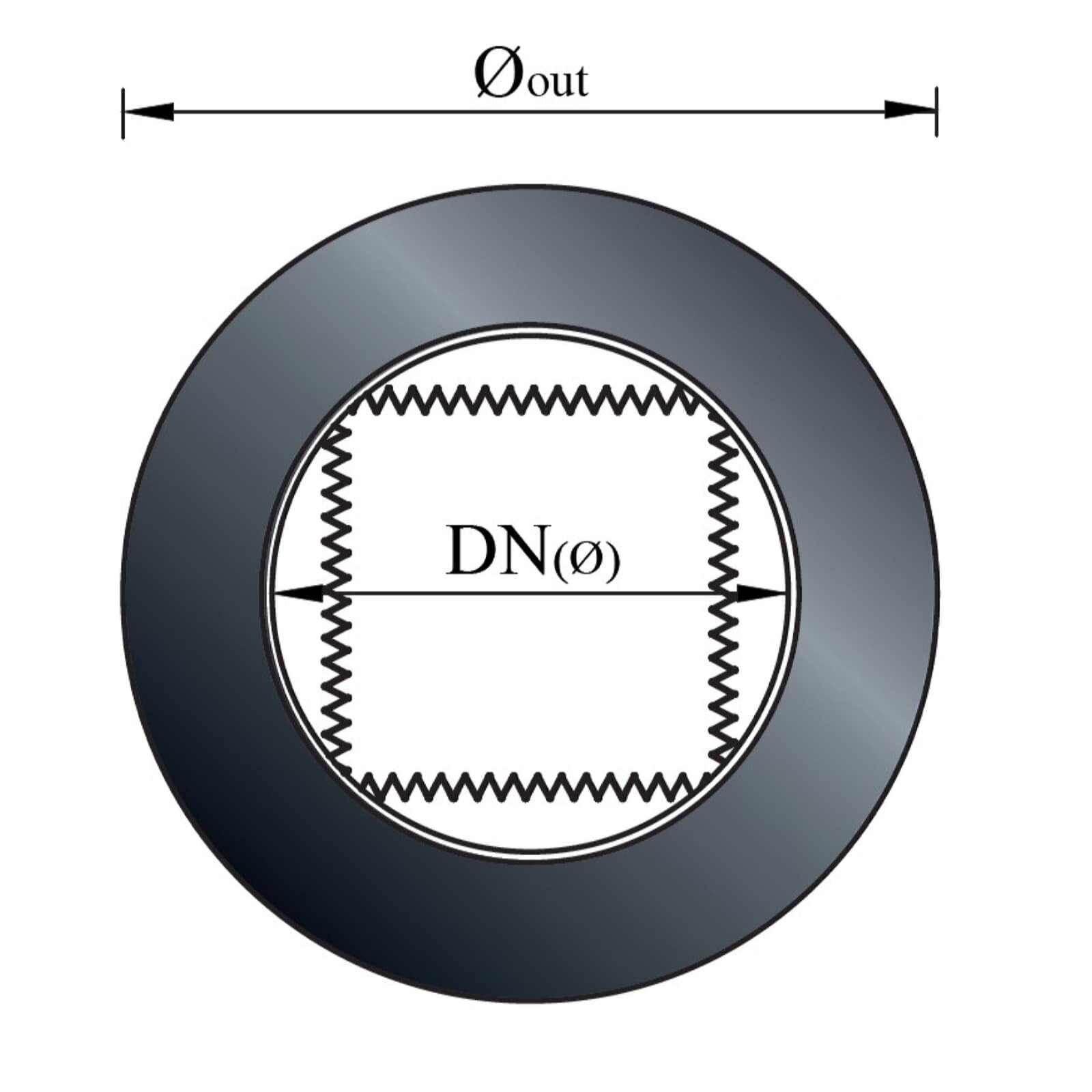 Wandrosette mit Feder Ø 200 mm, Farbe Schwarz