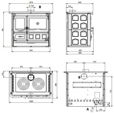 K&uuml;chenherd La Nordica Rosa XXL 16 Maiolica - 10,5 kW