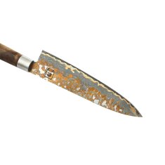 Zayiko MysticMagma - Chefmesser 20cm - Damastmesser mit Bronze- und Kupfereinlage