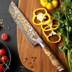 Zayiko MysticMagma - Tanto 20cm - Damastmesser mit...