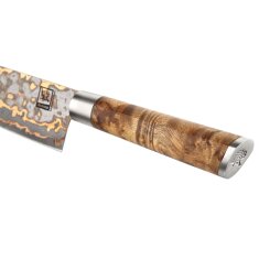 Zayiko MysticMagma - Tanto 20cm - Damastmesser mit Bronze- und Kupfereinlage