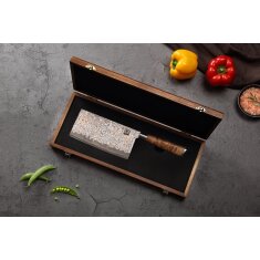 Zayiko MysticMagma - Chai Dao - Damastmesser mit Bronze- und Kupfereinlage