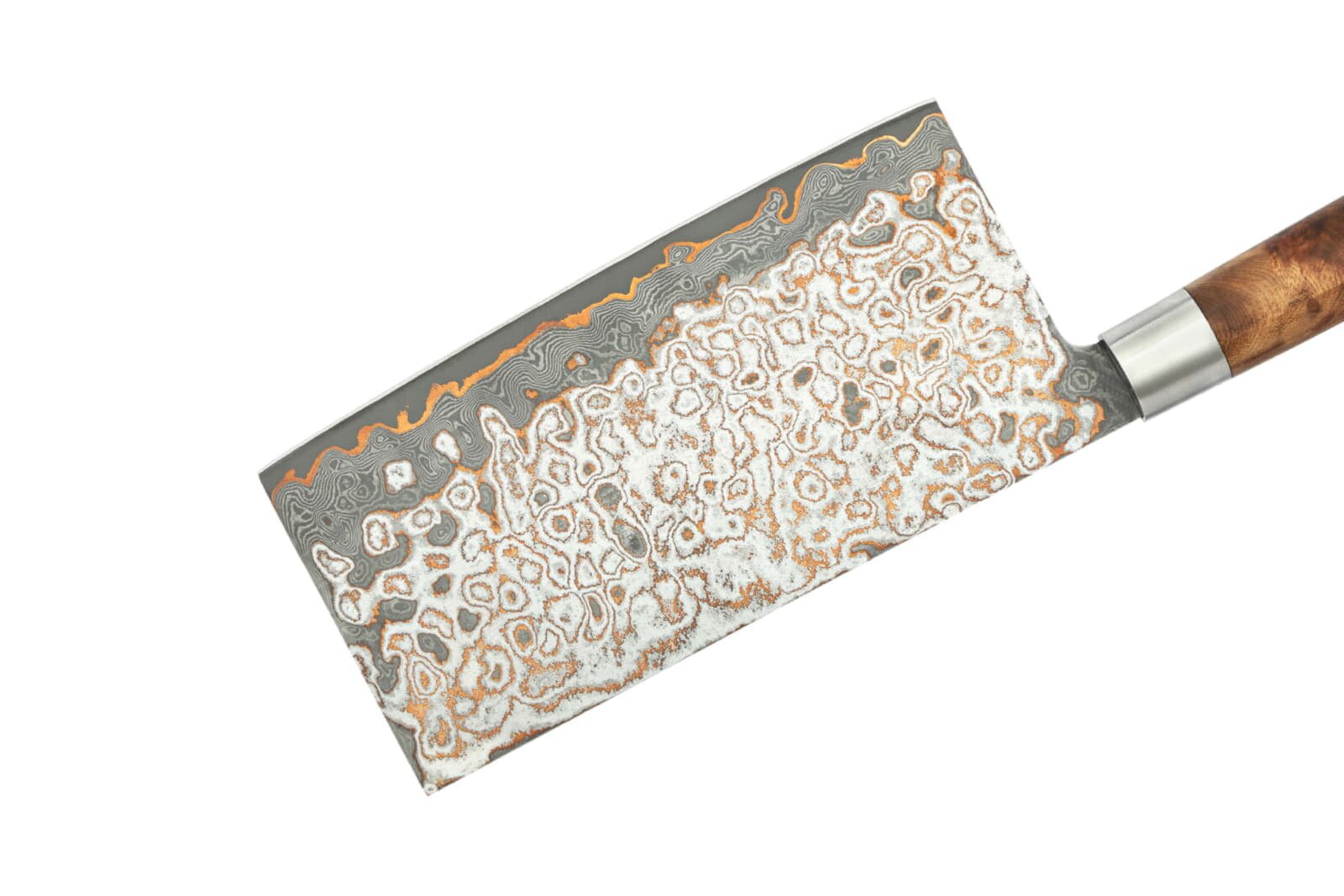 Zayiko MysticMagma - Chai Dao - Damastmesser mit Bronze- und Kupfereinlage