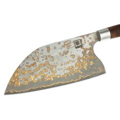 Zayiko MysticMagma - Kochmesser Chai Dao - Damastmesser mit Bronze- und Kupfereinlage