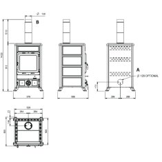 Kaminofen La Nordica Rossella R1 16 Petra - 9 kW - Naturstein