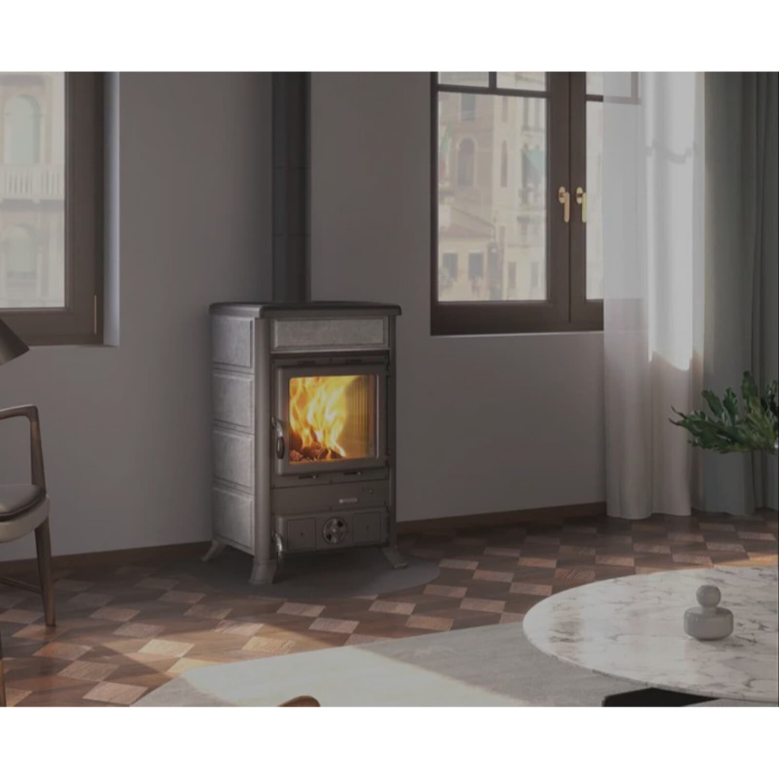 Kaminofen La Nordica Rossella R1 16 Petra - 9 kW - Naturstein
