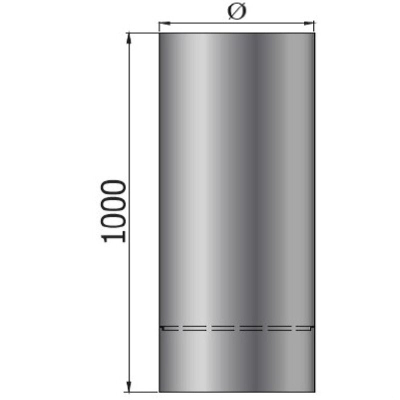 Rauchrohr mit Kondensring, Farbe Schwarz