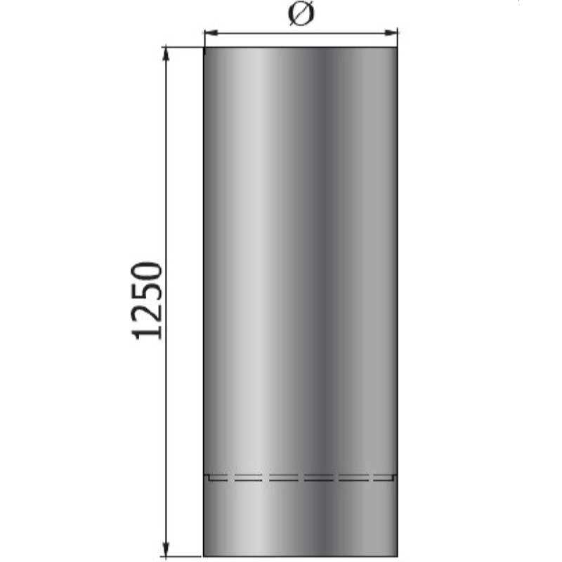Rauchrohr mit Kondensring, Farbe Schwarz