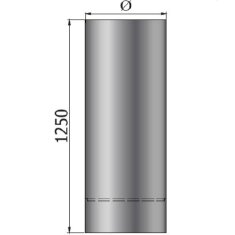 Rauchrohr mit Kondensring, Farbe Schwarz
