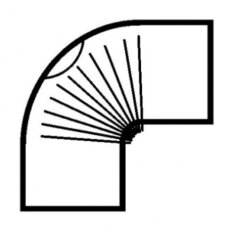 Rauchrohrbogen 90° Ø130 x 0,6 mm gebläut