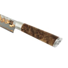 Zayiko MysticMagma - Santuko klein 12,5cm - Damastmesser mit Bronze- und Kupfereinlage