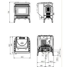 Pelletofen La Nordica Extraflame Teodora Evo - 8 kW - Schwarz Anthrazit