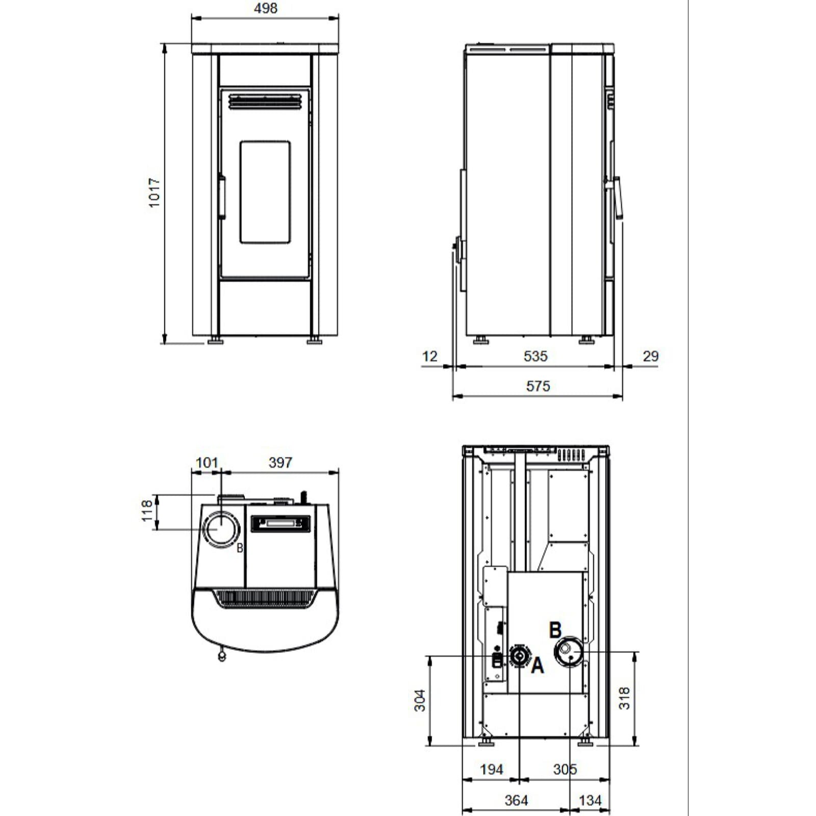 Pelletofen La Nordica Extraflame Klaudia 5.0 Evo - 8 kW