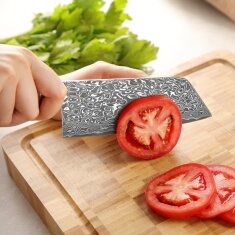 Zayiko Kinone - Nakiri 16cm - Damastmesser aus schwarzem...