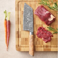 Zayiko Kinone - Nakiri 16cm - Damastmesser aus schwarzem Stahl