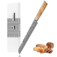 Zayiko Kinone - langes Brotmesser 23cm - Damastmesser aus...