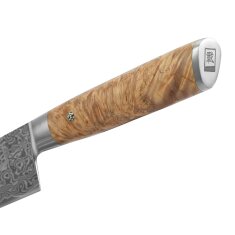Zayiko Kinone - Santoku 17cm - Damastmesser aus schwarzem Stahl