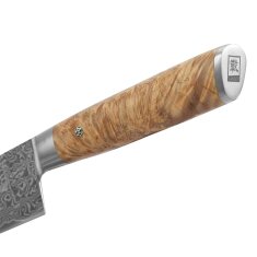 Zayiko Kinone - kleines Santoku 12cm - Damastmesser aus schwarzem Stahl