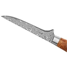 Zayiko Kinone - Ausbein- und Filetiermesser 16cm - Damastmesser aus schwarzem Stahl