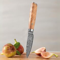 Zayiko Kinone - Officemesser 8cm - Damastmesser aus schwarzem Stahl