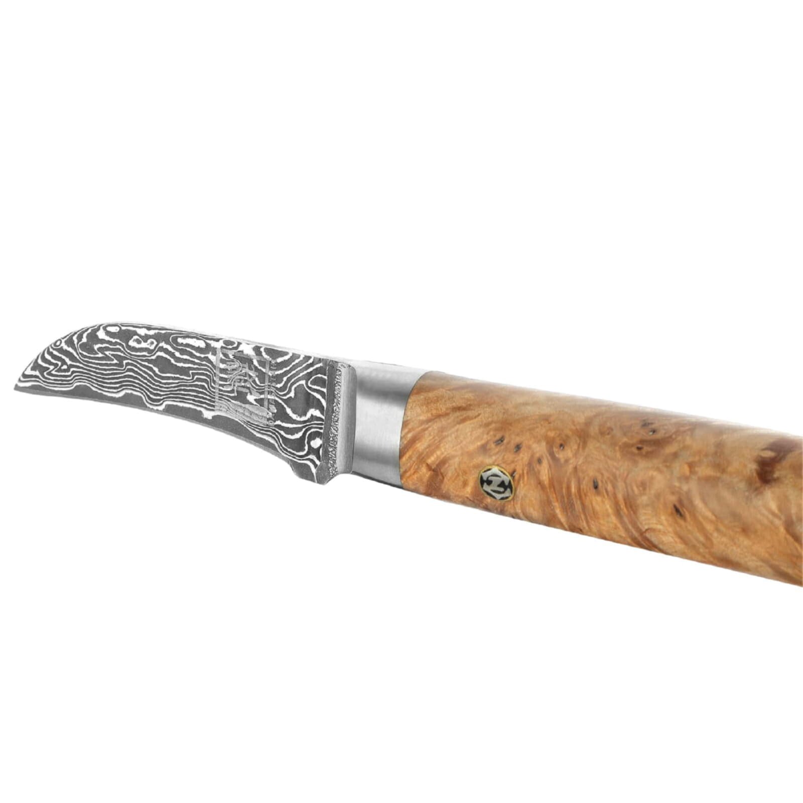 Zayiko Kinone - Schälmesser 6cm - Damastmesser aus schwarzem Stahl