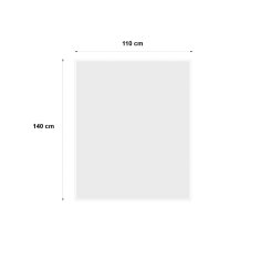 Bodenplatte Glas ESG 8mm mit Facette Rechteck 1400 x 1100 mm