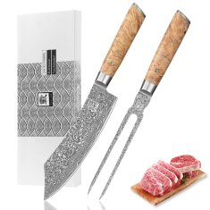 Zayiko Kinone - 2er Set Blockmesser & Tranchiergabel...
