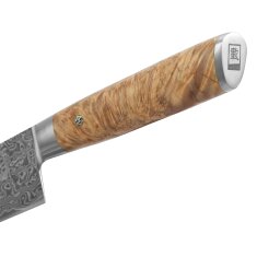 Zayiko Kinone - 2er Set Blockmesser & Tranchiergabel - Damastmesser aus schwarzem Stahl