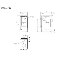 K&uuml;chenherd Lohberger - Rega 40 Edition SGM - 4,5 kW - Schwarzgrau matt - AKTION