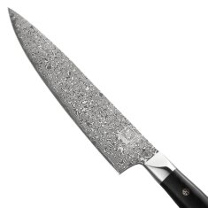 Zayiko Black Edition - Chefmesser 20cm - Damastmesser aus schwarzem Stahl