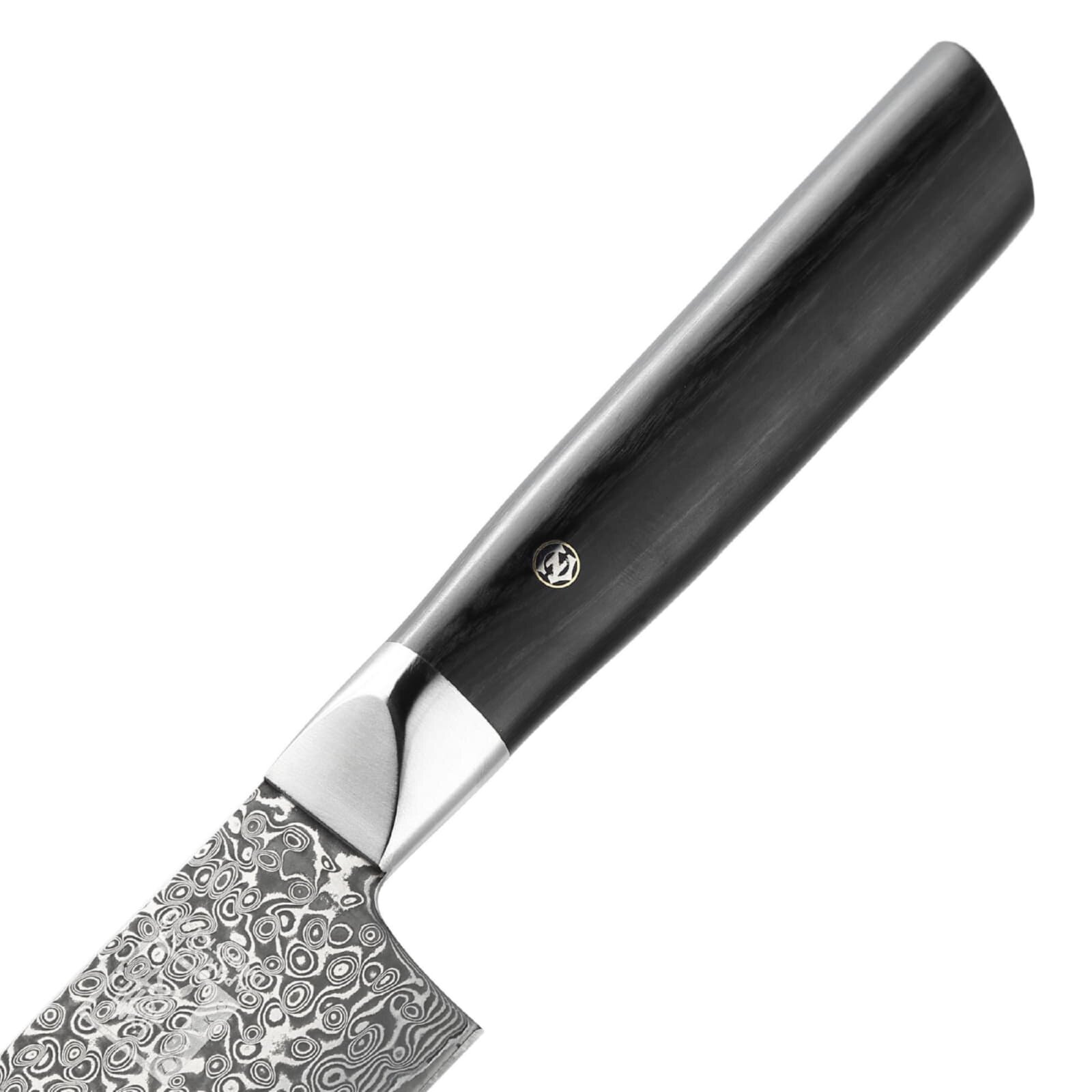 Zayiko Black Edition - Chefmesser 20cm - Damastmesser aus schwarzem Stahl