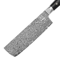 Zayiko Black Edition - Nakirimesser 18,5cm - Damastmesser aus schwarzem Stahl