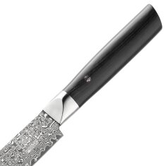 Zayiko Black Edition - Tranchier- und Fleischmesser 20,7cm - Damastmesser aus schwarzem Stahl