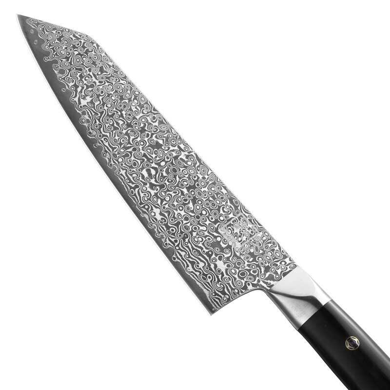 Zayiko Black Edition - Chefmesser Kiritsuke 20 cm - Damastmesser aus schwarzem Stahl