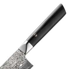 Zayiko Black Edition - Chefmesser Kiritsuke 20 cm - Damastmesser aus schwarzem Stahl