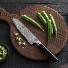 Zayiko Black Edition - Santoku 18 cm - Damastmesser aus...