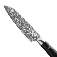 Zayiko Black Edition - Santoku klein 13 cm - Damastmesser aus schwarzem Stahl
