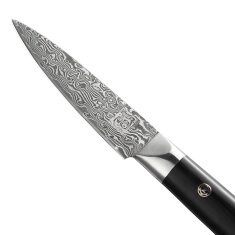 Zayiko Black Edition - Officemesser 9 cm - Damastmesser aus schwarzem Stahl