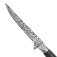 Zayiko Black Edition - Filetier- und Ausbeinmesser 15 cm - Damastmesser aus schwarzem Stahl