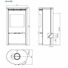 Kaminofen ILD 11 Eco Serpentinstein - 6,5 kW - Schwarz - AUSSTELLUNGSSTÜCK