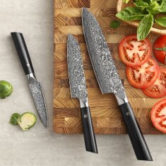 Zayiko Black Edition - 3er Set - Santoku, kleines...
