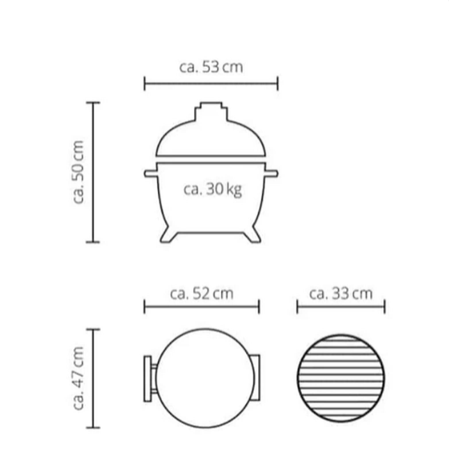 Keramikgrill Monolith Icon, Schwarz