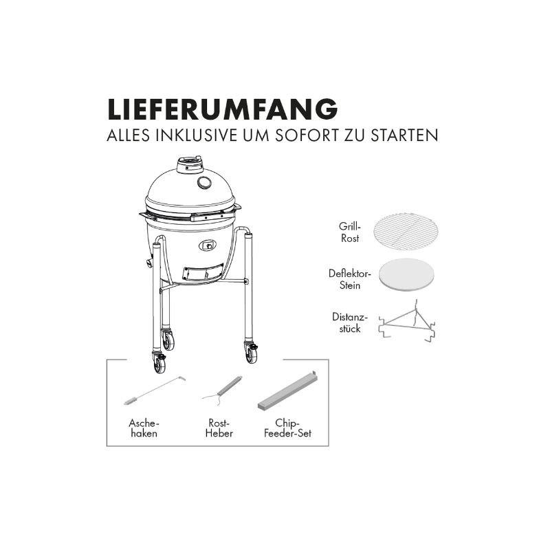 Keramikgrill Monolith Junior 2.0 mit Gestell, Pro- Serie, Rot