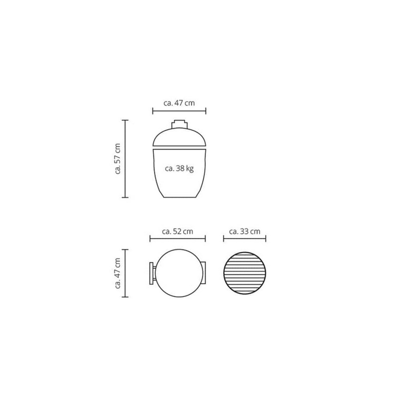 Keramikgrill Monolith Junior 2.0 Pro-Serie, Rot