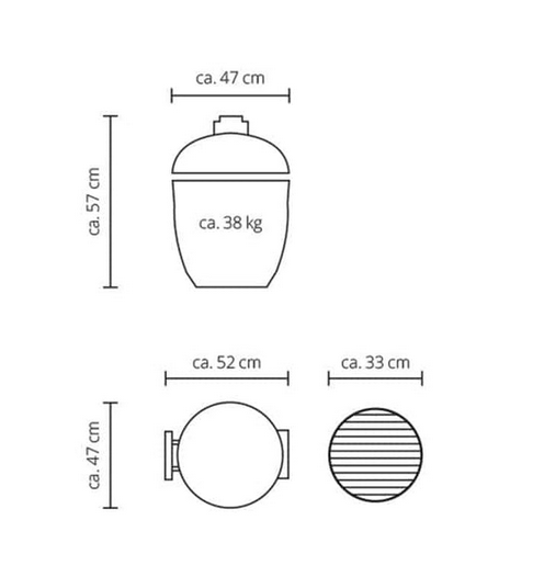 Keramikgrill Monolith Junior 2.0 Pro-Serie, Rot