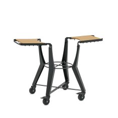 Keramikgrill Monolith Two.55 (Classic) Two-Smart-Flow Bundle inkl. Gestell &amp; Blower, Schwarz