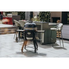 Keramikgrill Monolith Two.55 (Classic) Two-Smart-Flow Bundle inkl. Gestell &amp; Blower, Schwarz